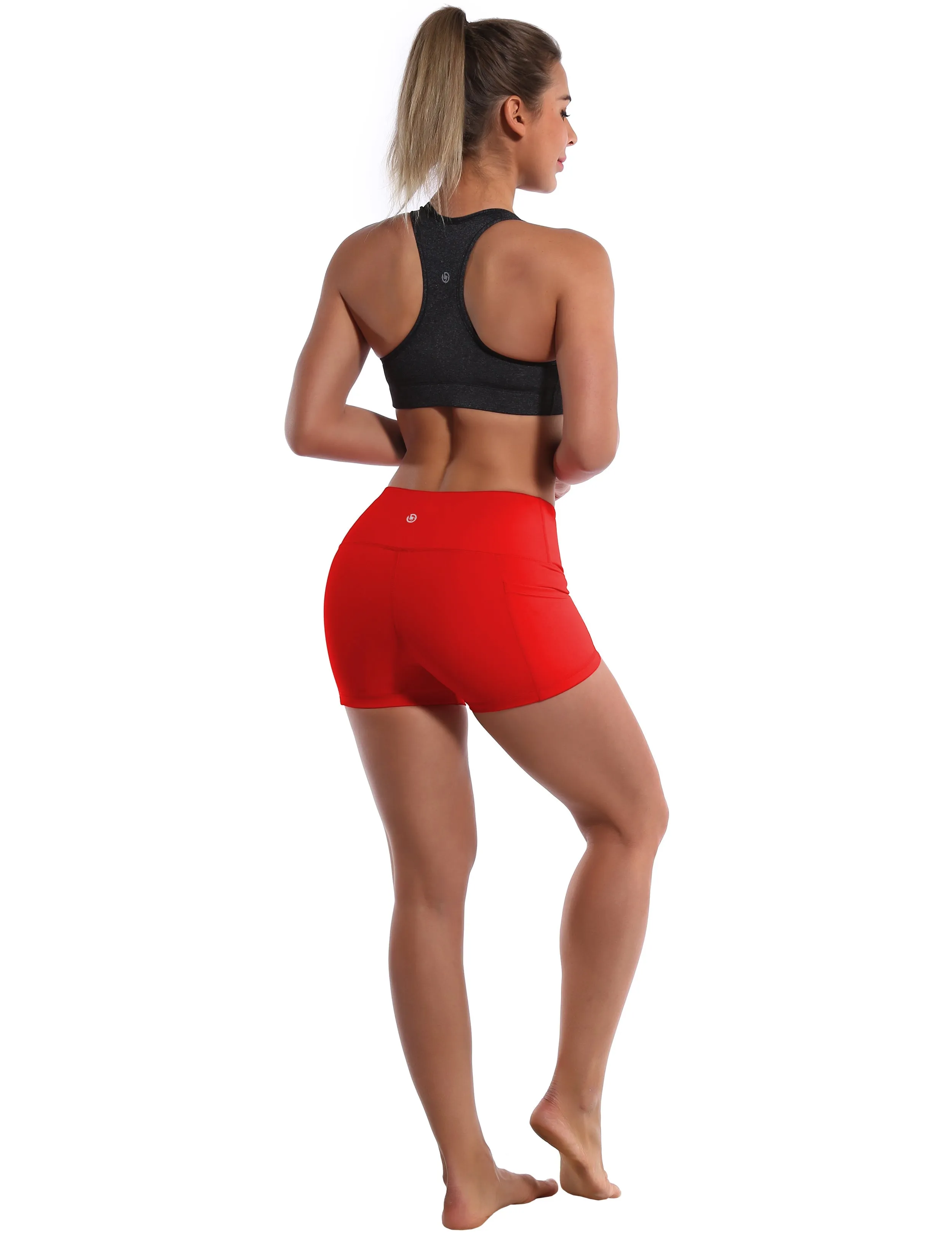 2.5" Side Pockets Pilates Shorts scarlet_Pilates