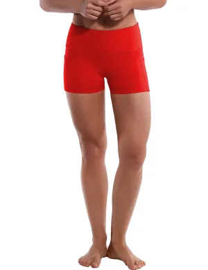 2.5" Side Pockets Pilates Shorts scarlet_Pilates