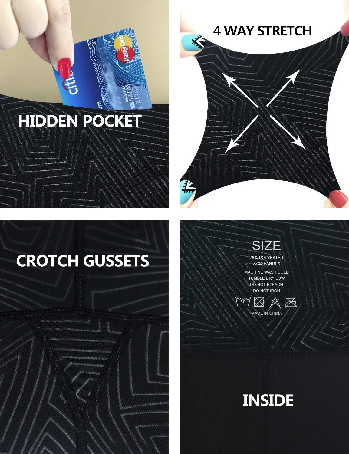 26" inseam 3D Printed Pilates Pants MAZE_Pilates