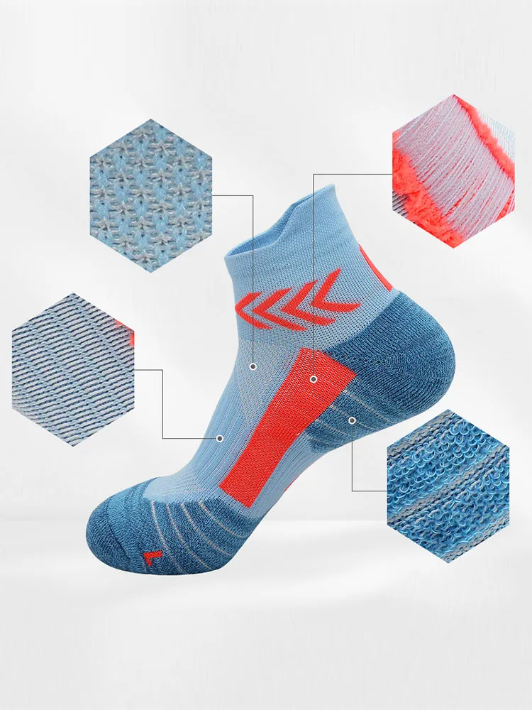 4 Pairs of Breathable and Quick-drying Professional Running Short Sports Socks