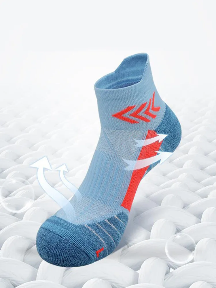 4 Pairs of Breathable and Quick-drying Professional Running Short Sports Socks