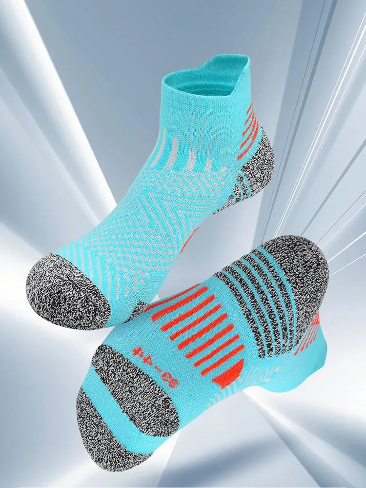 4 Pairs of Breathable and Quick-drying Professional Running Short Sports Socks