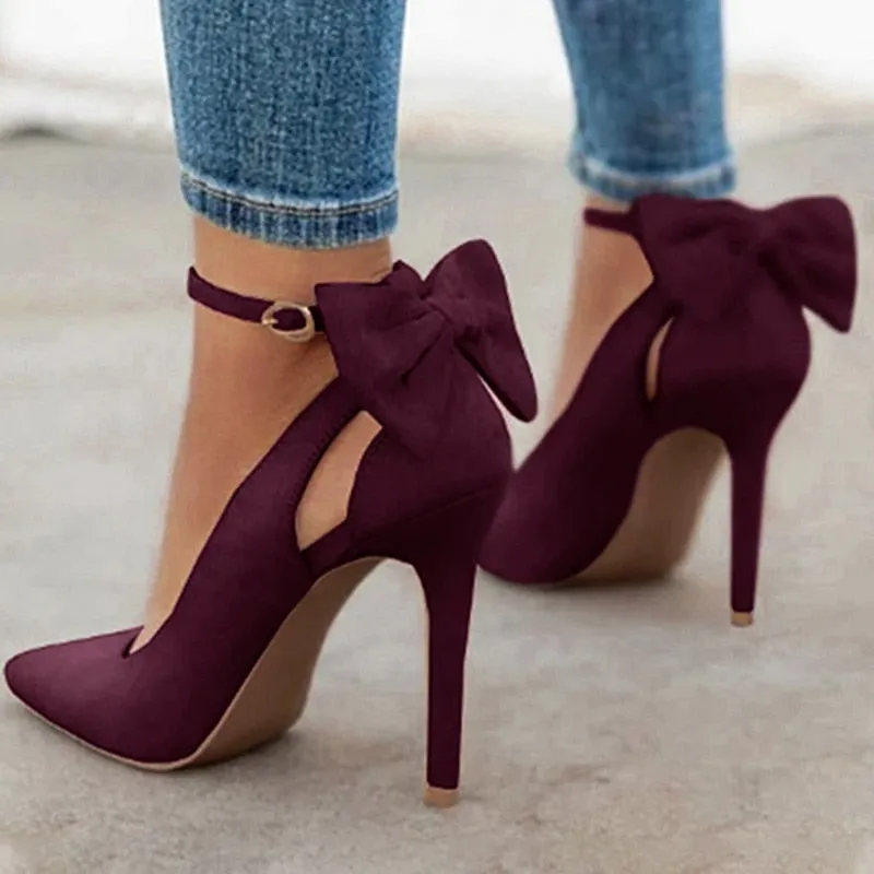 Bowknot Pointed Toe High Heels