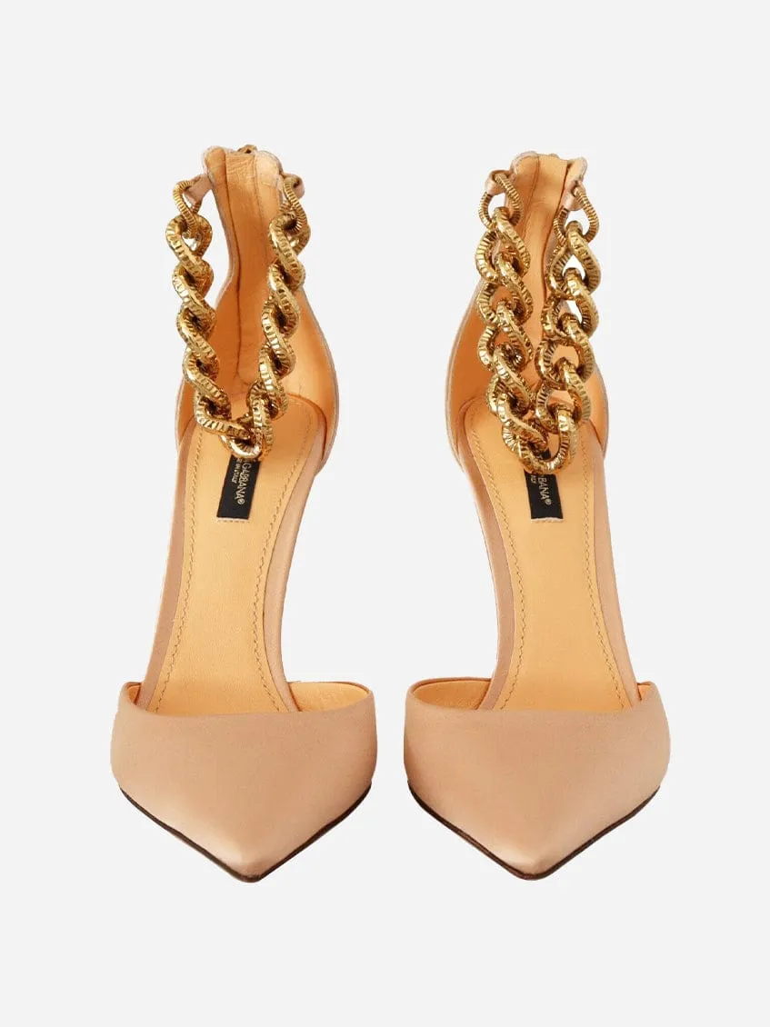 Chain-Embellished Pumps