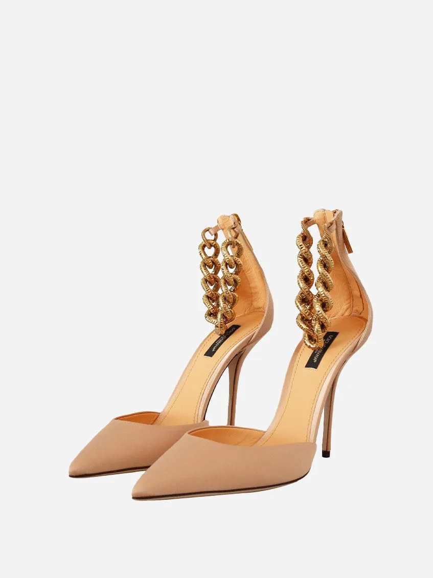 Chain-Embellished Pumps