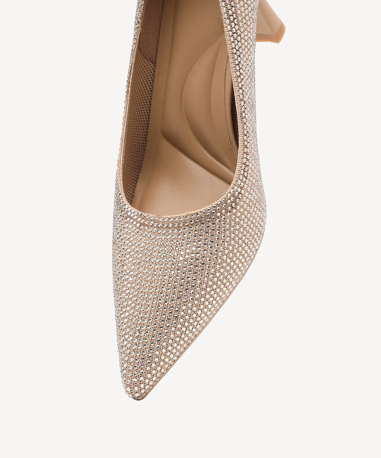 Diamond Pointed Toe Heeled Pumps