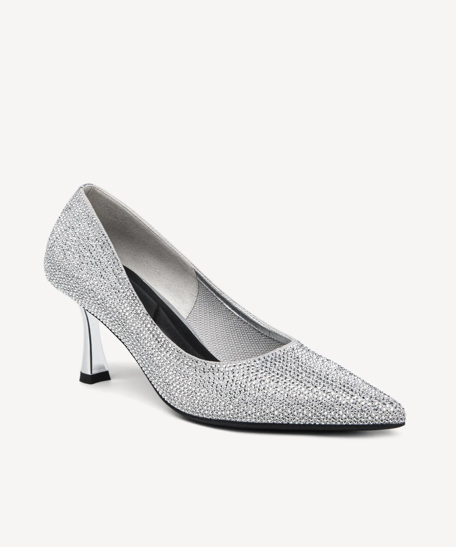 Diamond Pointed Toe Heeled Pumps