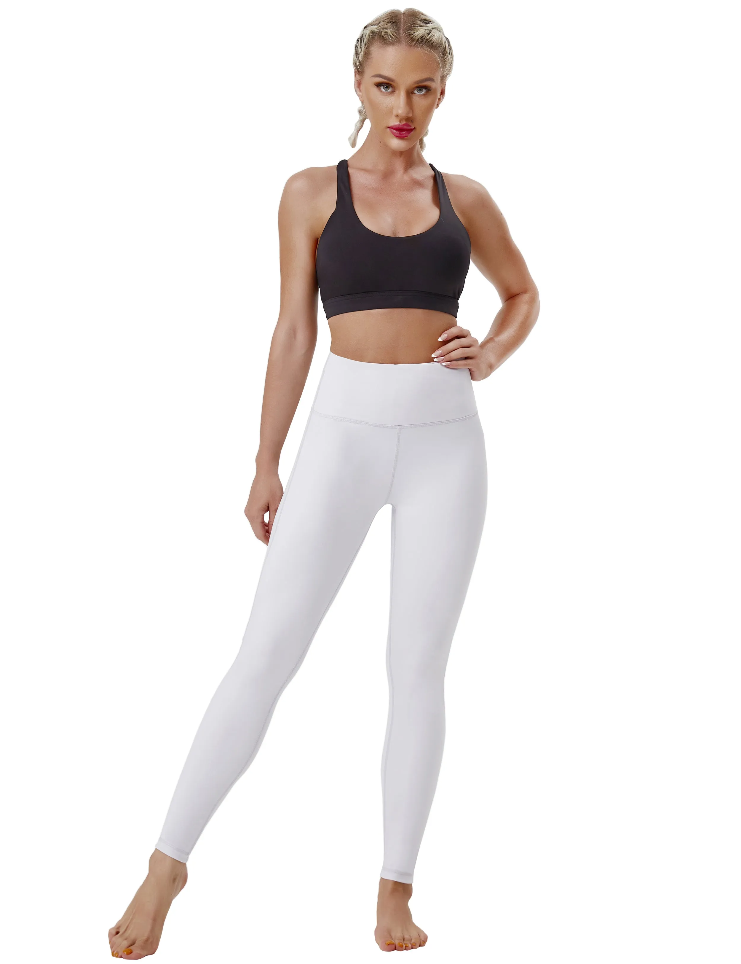 High Waist Side Line Pilates Pants lightgray_Pilates