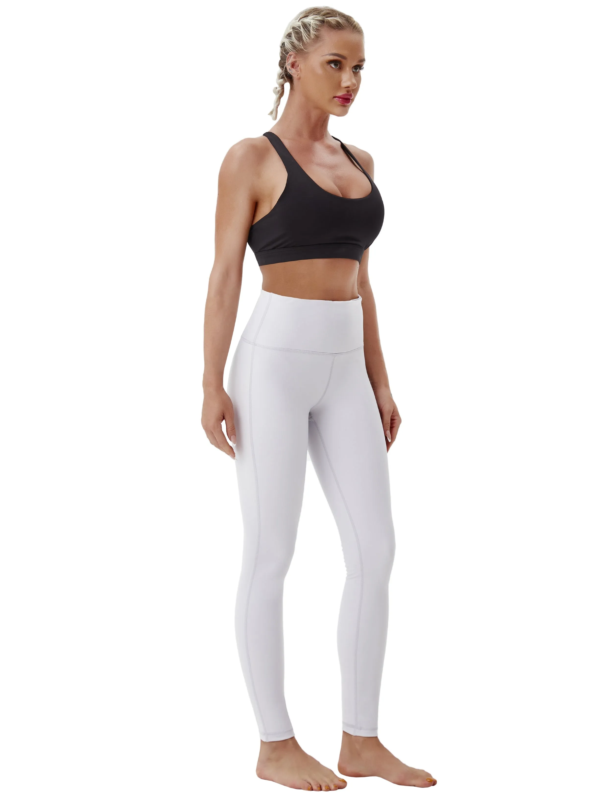 High Waist Side Line Pilates Pants lightgray_Pilates