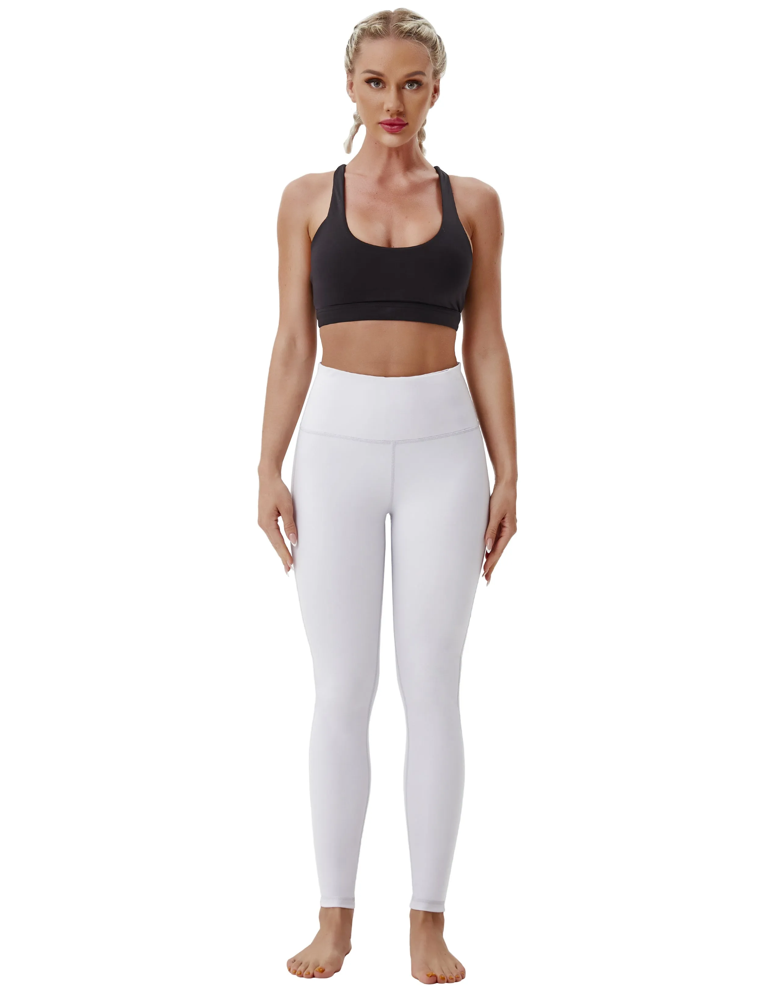 High Waist Side Line Pilates Pants lightgray_Pilates