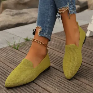 Hnzxzm 2024 Spring and Autumn New Mesh Ballet Flats Womens Mesh Breathable Sports Shoes Women's Square Toe Slip-on Loafers Size 43Mujer