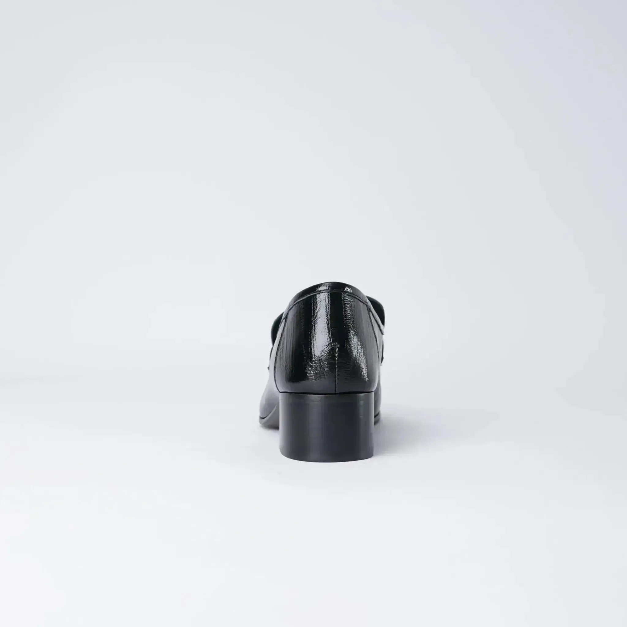 Jones Black Strip Leather Loafers
