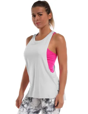 Low Cut Loose Fit Tank Top lightgray_Pilates