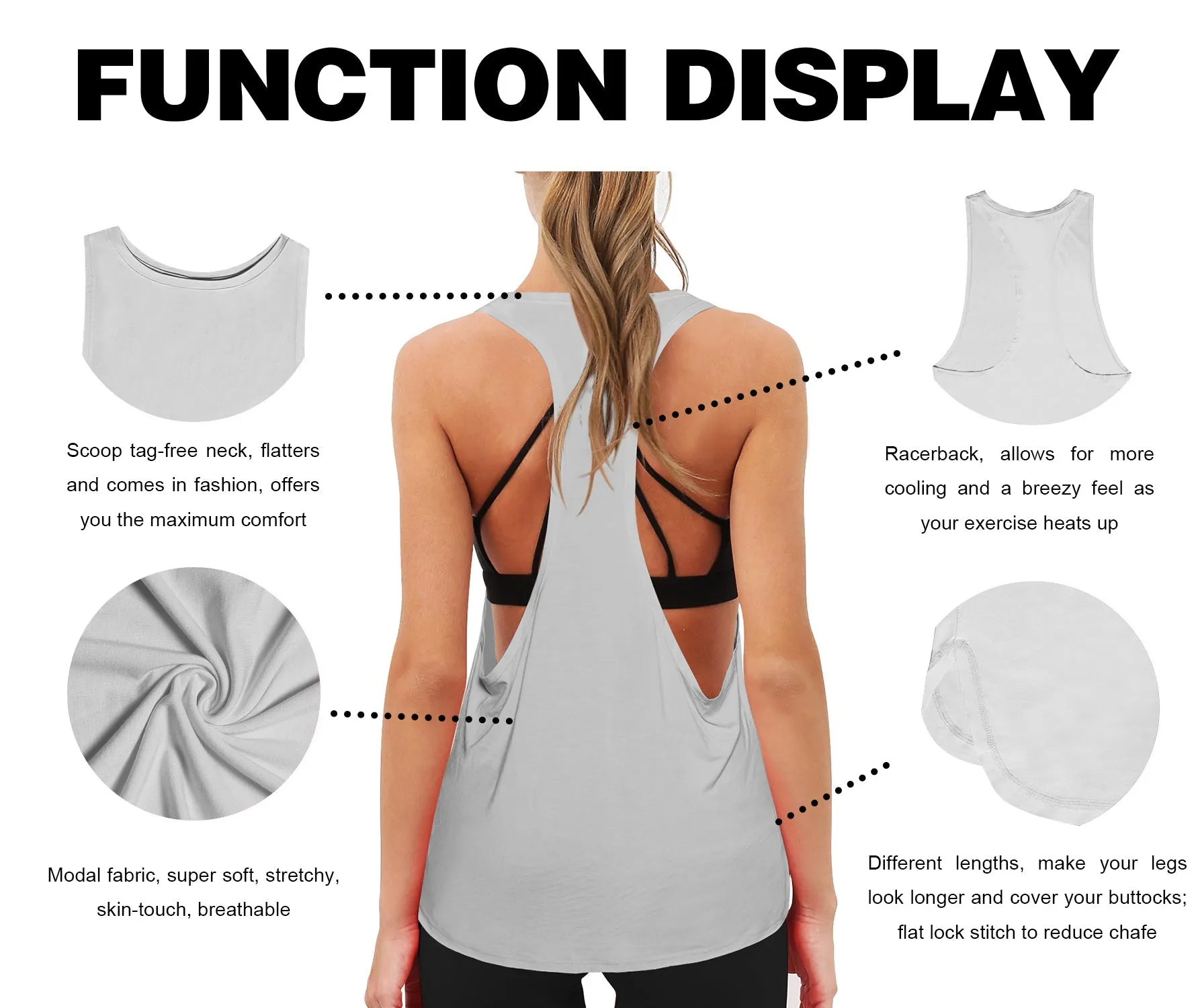 Low Cut Loose Fit Tank Top lightgray_Pilates