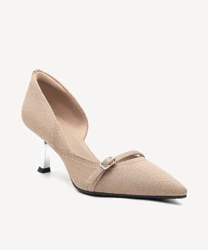 Minimalist Refined Pointed Toe Heeled Pumps