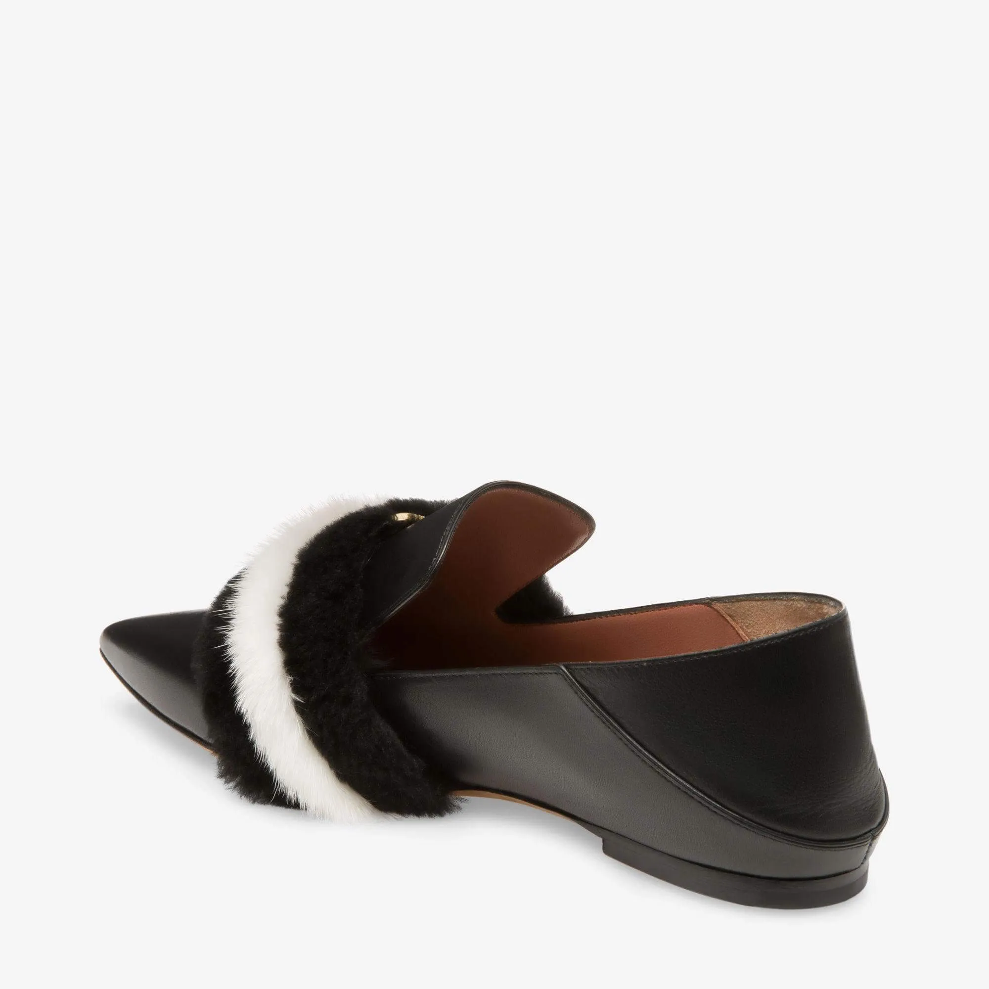 NEW Bally Hamelia Women's 6223321 Black Leather Flat Pumps US 6.5 MSRP $850