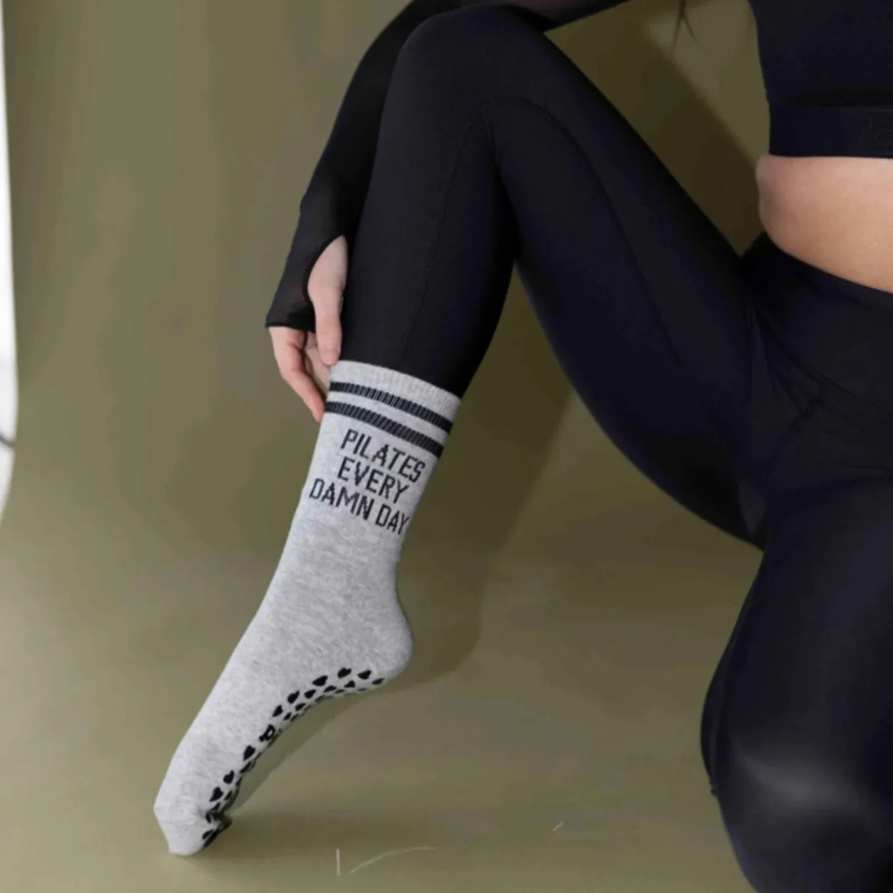 Pilates Every Damn Day - Crew Grip Sock (Barre / Pilates)